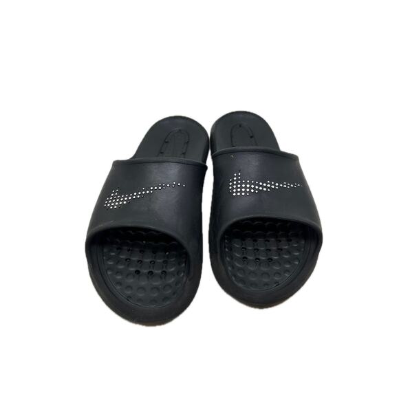 Nike Victori Slides Black White Dot Mens 13 - Picture 1 of 4